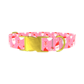 Christmas Santa Dog Collar - metal rose gold