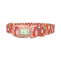 Surfboard Pattern Dog Collar - plastic rose gold