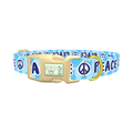 Peace Symbol Dog Collar - plastic gold