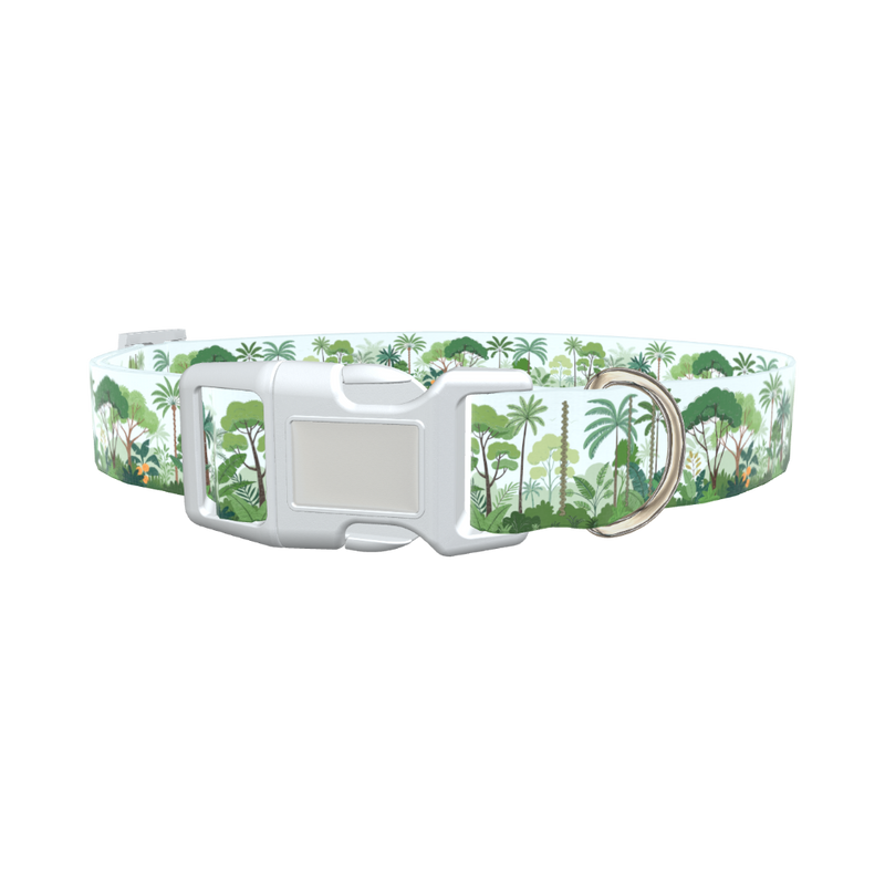Tropical Jungle Dog Collar - plastic gold