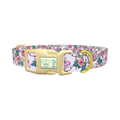 Floral Fig Dog Collar - plastic gold