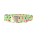 Christmas Peppermint Dog Collar - metal silver