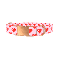 Pixel Heart Dog Collar - metal silver