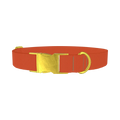 Bronze Satin Color Dog Collar - metal gold