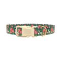 Tropical Floral Dog Collar - plastic silver