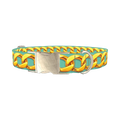 Gold Chain Pattern Dog Collar - metal silver