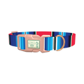 Vivid Stripe Dog Collar - plastic rose gold