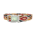 Tribal Rhombus Star Dog Collar - plastic silver