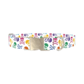 Colorful Skull Pattern Dog Collar - metal silver