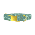 Botanical Silhouette Dog Collar - metal gold