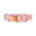 Musical Note Dog Collar - metal rose gold