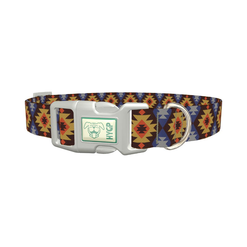 Geometric Star Dog Collar - plastic silver