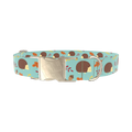 Autumn Hedgehog Dog Collar - metal silver