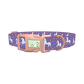 Purple Unicorn Fantasy Dog Collar - plastic rose gold