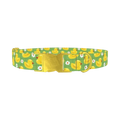 Yellow Duck Pattern Dog Collar - metal gold