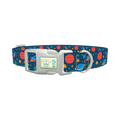 Space Adventure Dog Collar - plastic silver