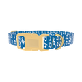 Musical Notes Dog Collar - plastic gold