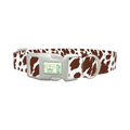 Cow Print Dog Collar - plastic silver