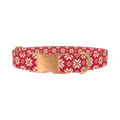 Christmas Fairisle Dog Collar - metal rose gold