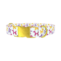 Balloon Dog Pattern Dog Collar - metal gold