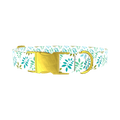 Leaf Pattern Dog Collar - metal gold