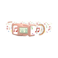 Music Note Dog Collar - plastic rose gold