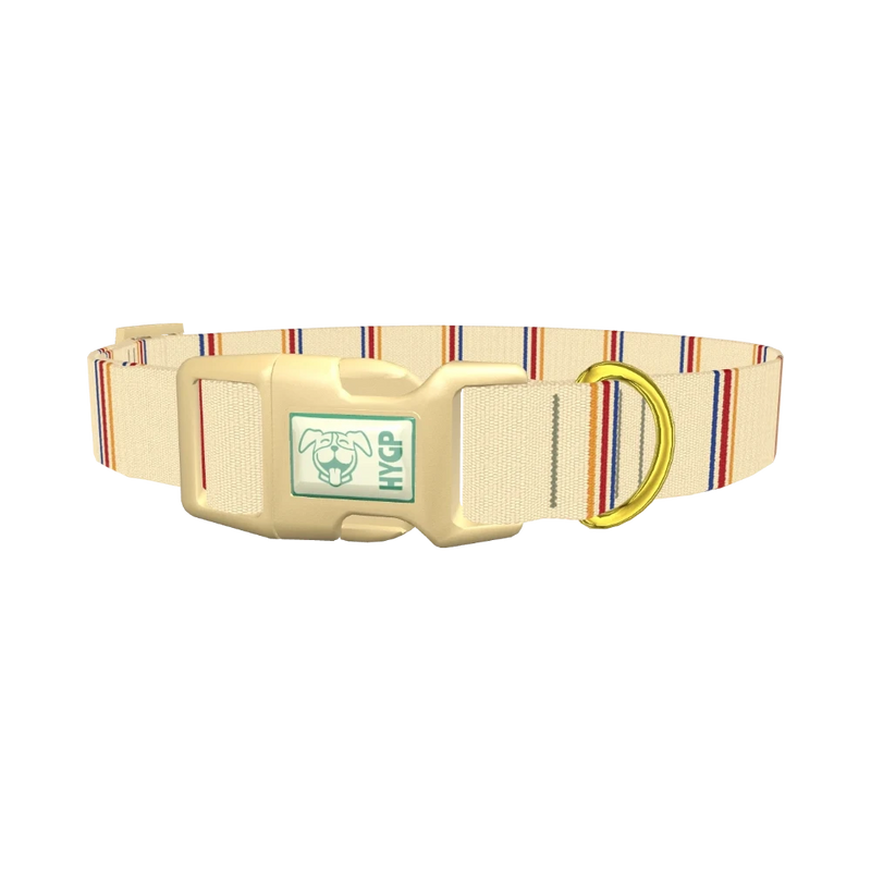 Hexagon Stripe 8870488211671 Dog Collar - plastic gold