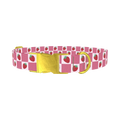 Strawberry Patch Dog Collar - metal gold