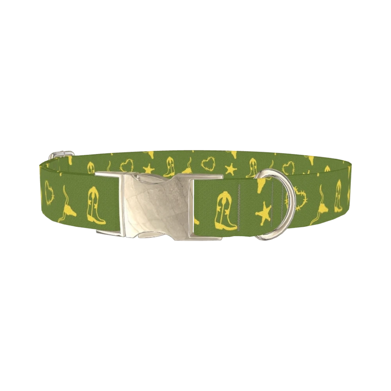 Cowboy Star Dog Collar - metal silver