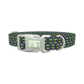 Alien Head Dog Collar - plastic silver