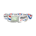 Patriotic 4th of July Dog Collar - plastic silver