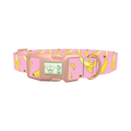Pink Banana Pattern Dog Collar - plastic rose gold