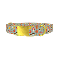 Autumn Leaves Mushroom Dog Collar - metal gold