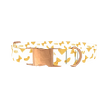 Pasta Pattern Dog Collar - metal rose gold