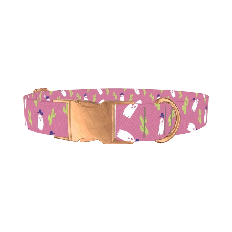 Cowboy Ghost Dog Collar - metal rose gold