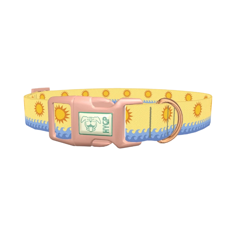 Beach Sun Dog Collar - plastic rose gold