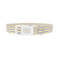 Wavy Geometric Dog Collar - plastic silver