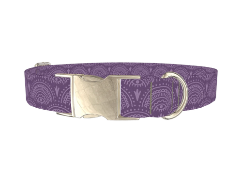 Purple Eye Pattern Dog Collar