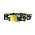 Space Astronaut Dog Collar - metal gold