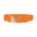 Autumn Leaf Dog Collar - metal rose gold