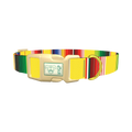 Yellow Mexican Stripe Dog Collar - plastic gold