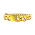 Chain Link Pattern Dog Collar - metal gold