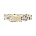 Desert Sun Cactus Dog Collar - plastic rose gold
