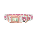 Pink Teddy Bear Dog Collar - plastic rose gold