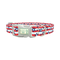 Patriotic Stripes Stars Dog Collar - plastic silver
