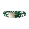 Key West Road Sign Dog Collar - metal silver