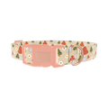 Mushroom and Daisy Dog Collar - plastic rose gold