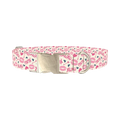 Valentine's Heart Dog Collar - metal silver