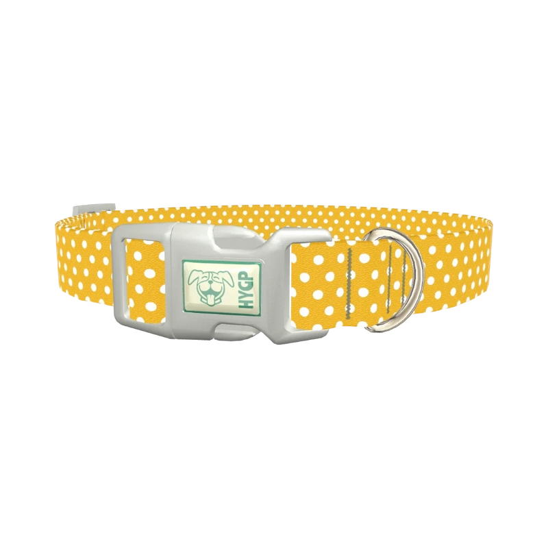 Polka Dot Dog Collar - plastic silver