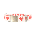 Cross Stitch Heart Dog Collar - metal gold